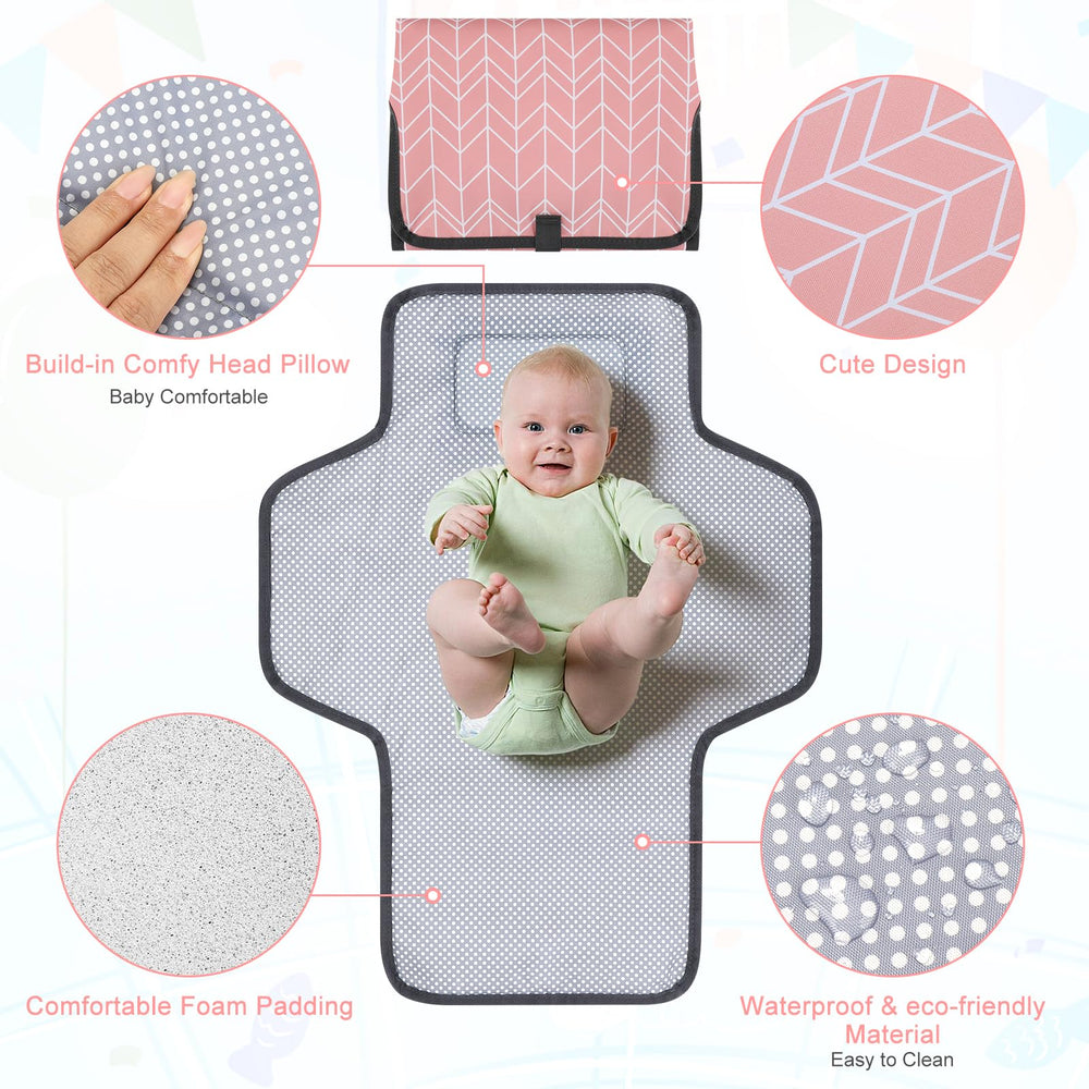 Accmor portable changing pad open with a large area for comfortable changes.