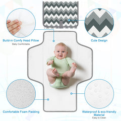 Accmor changing pad unfolded to reveal large 25.5 by 13.5 inch area