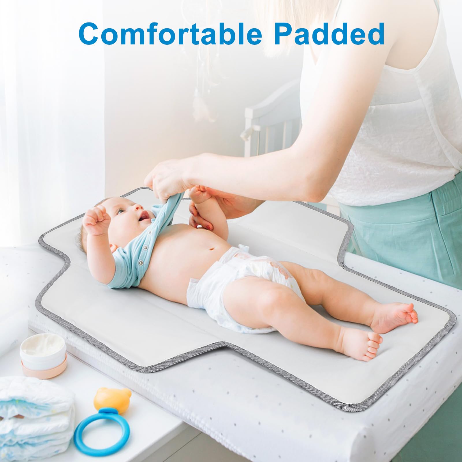Accmor changing pad waterproof surface stays clean after quick wipe