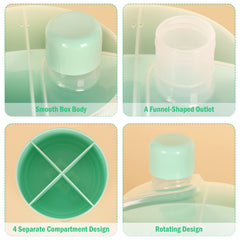 Accmor travel snack container showing four compartments for easy portioning.