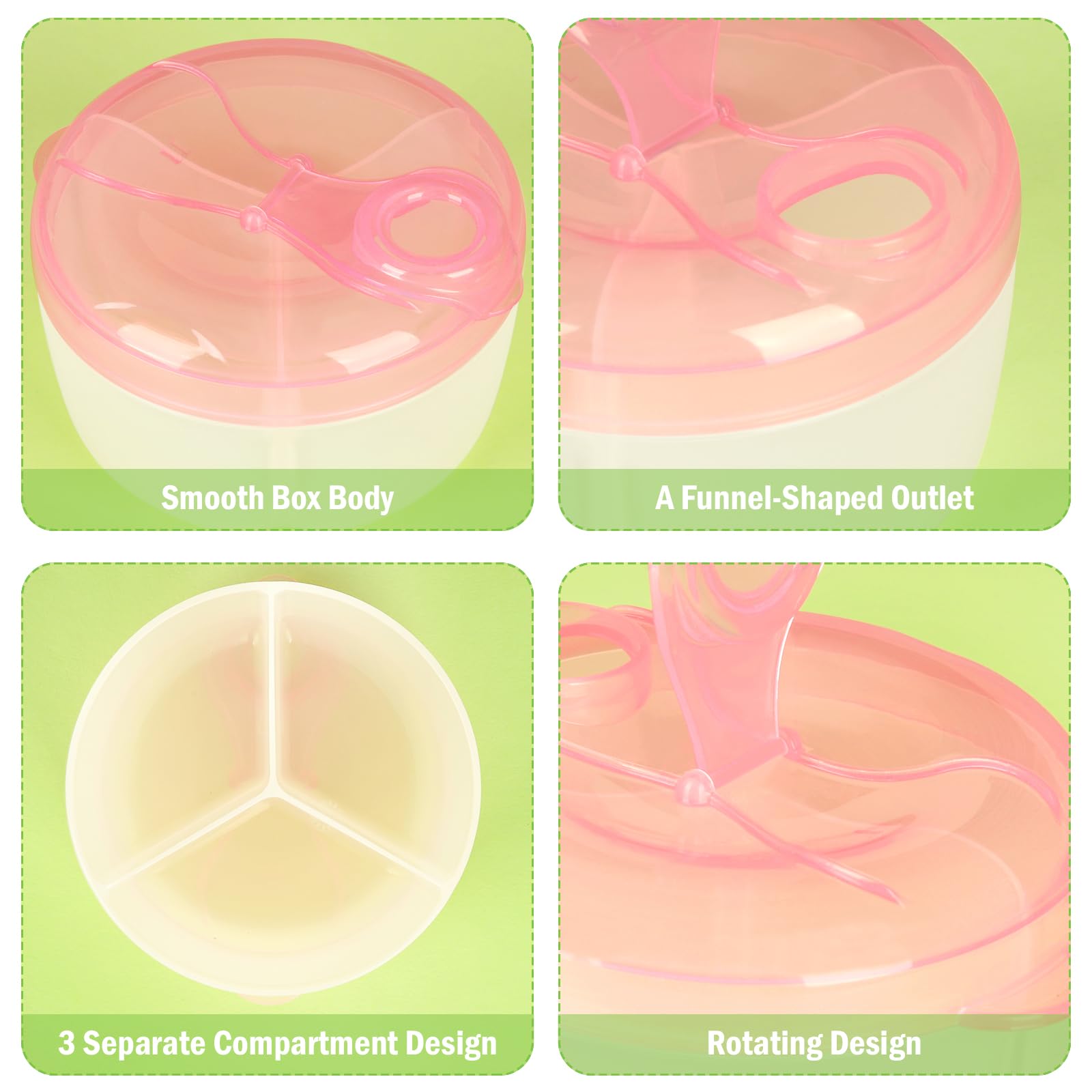 Accmor rotating cover keeps sections organized and fresh between meals