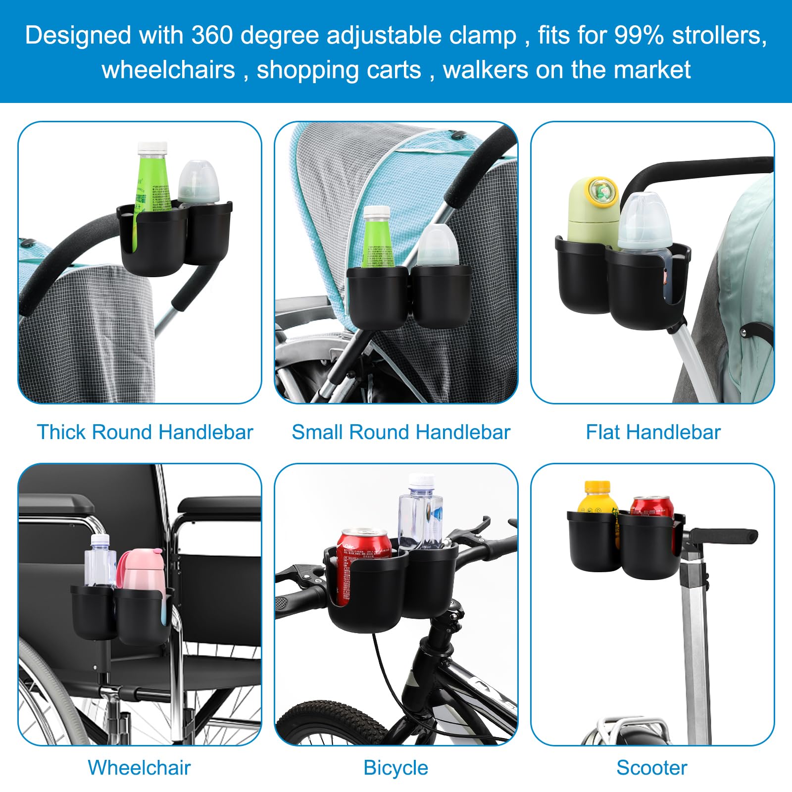 Accmor rubber-padded clamp reduces movement on uneven roads.