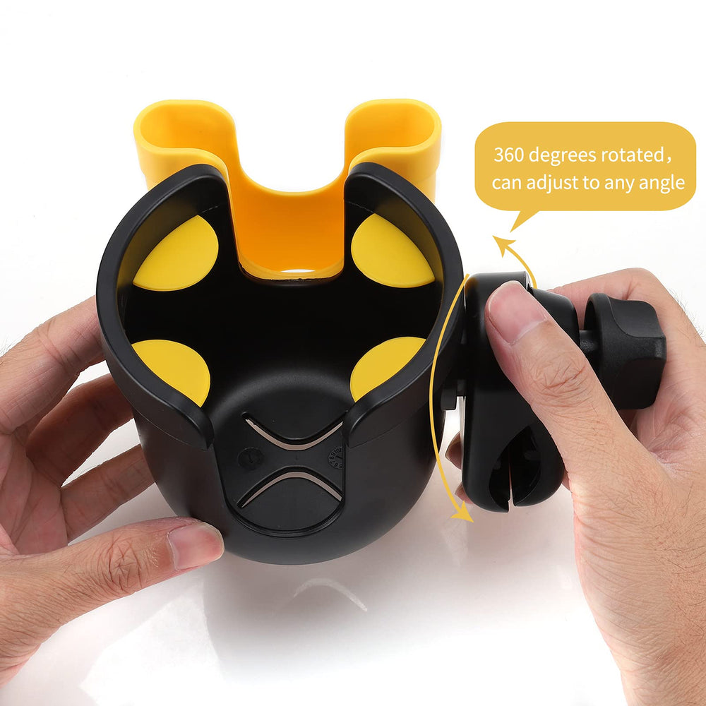 Slip-resistant rubber pad helps keep the cup steady on rough roads.