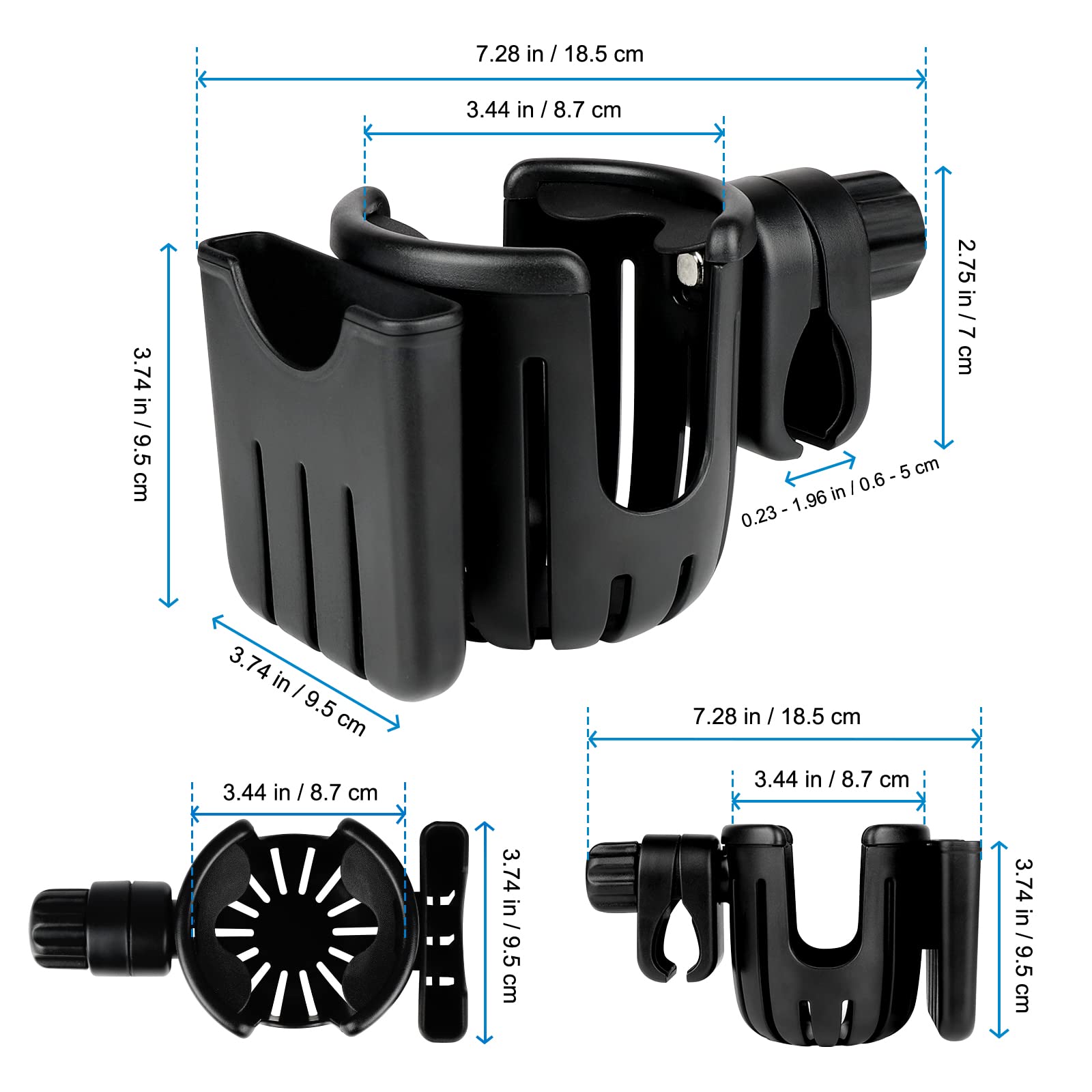 Accmor slip-resistant rubber keeps bottles steady on rough roads.