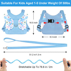 Accmor soft cotton harness with wrist pad keeps little ones comfortable during adventures.