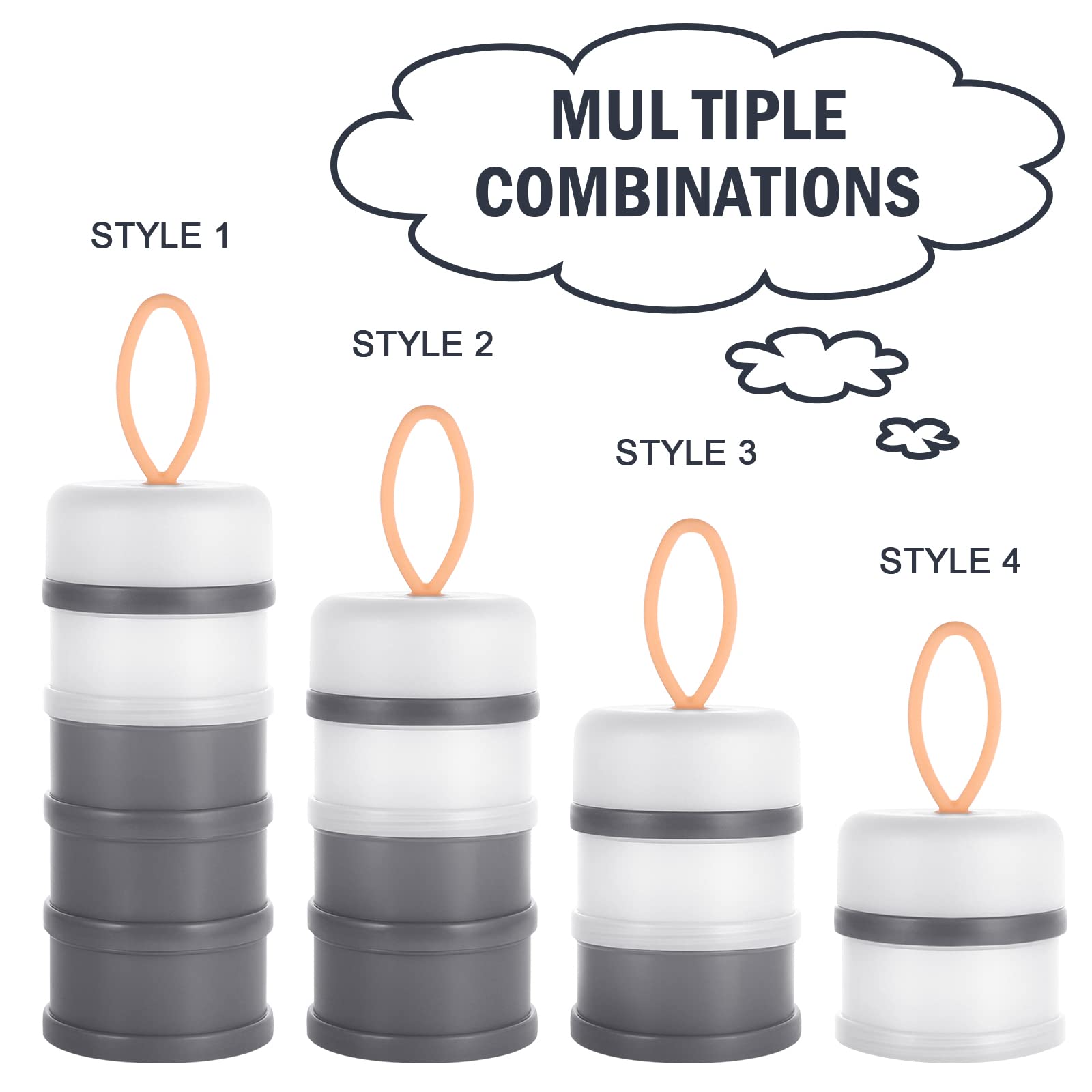 Accmor stackable compartments shown for flexible portions during travel.