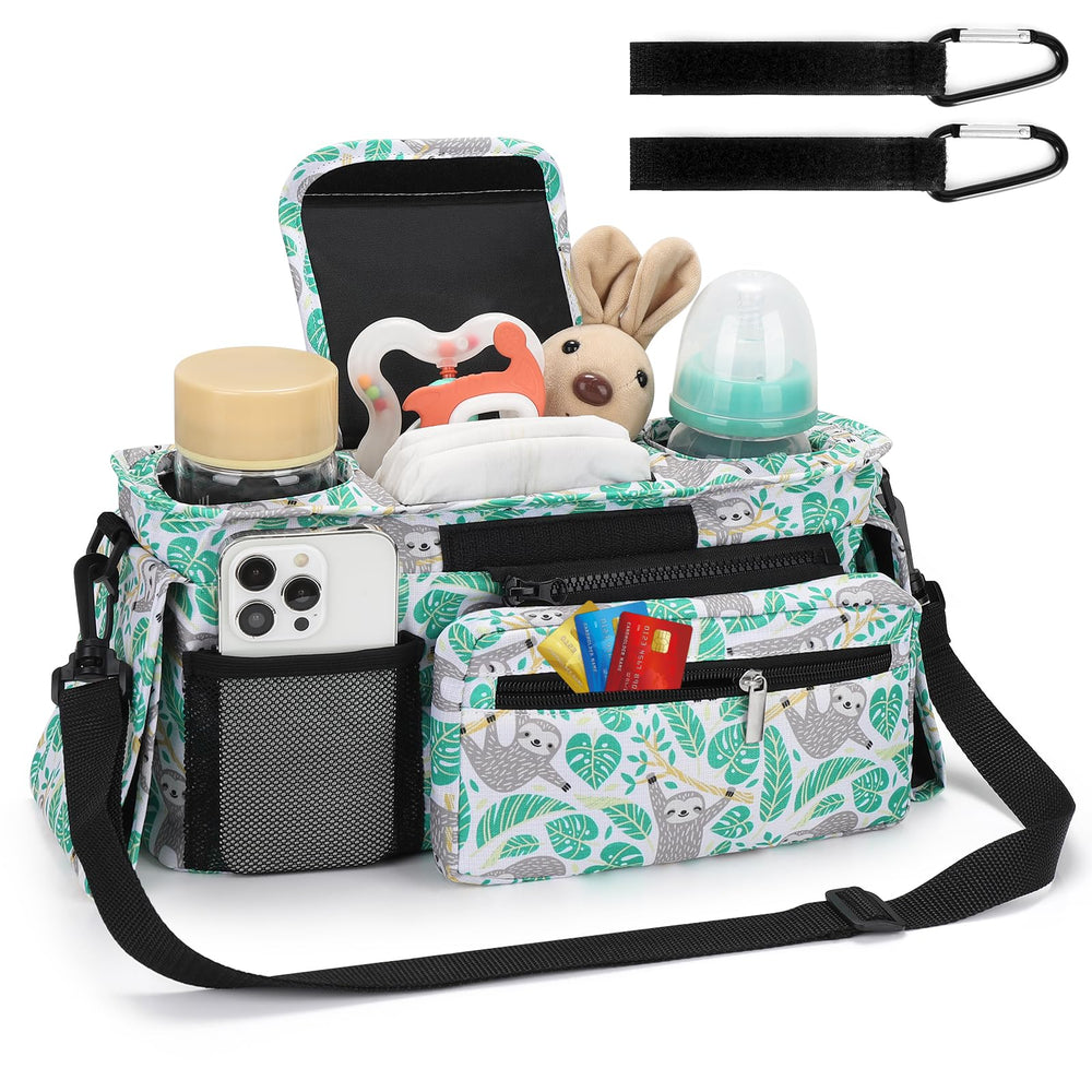 Accmor stroller bag caddy with detachable phone bag for quick access.