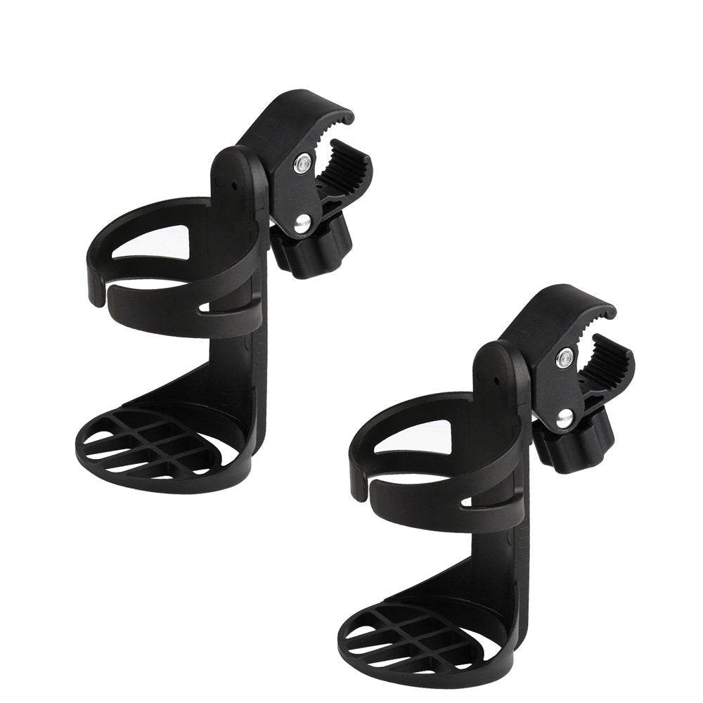 Accmor stroller cup holder with 360-degree rotation for easy reach.