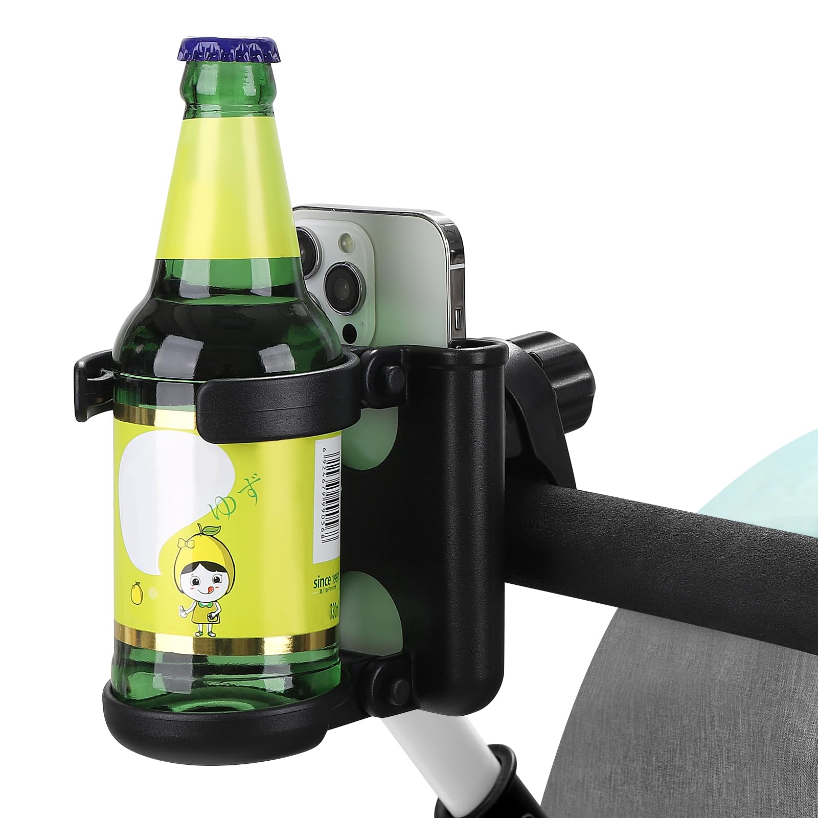 Accmor cup holder shows 360° rotation for precise positioning