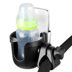 Close-up of bottle grip secures a cup on the holder.