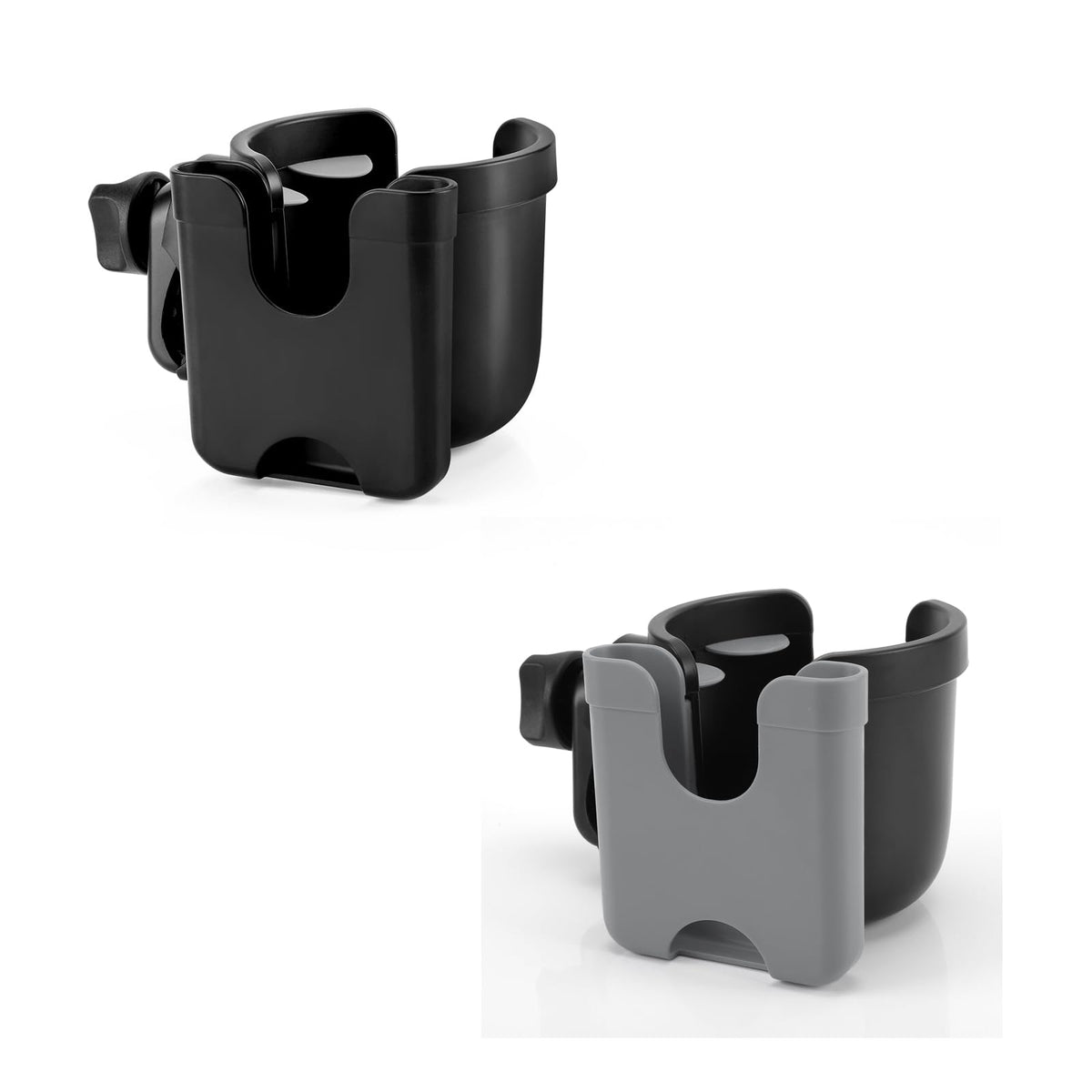 Accmor stroller cup holder clip-on on handlebar for quick access.