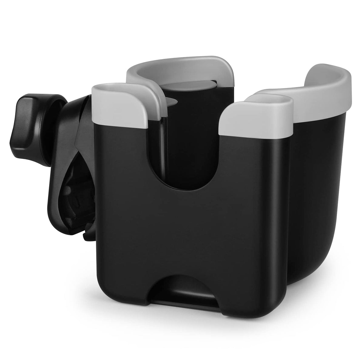 Accmor stroller cup holder with phone holder mounted on a handle for easy access