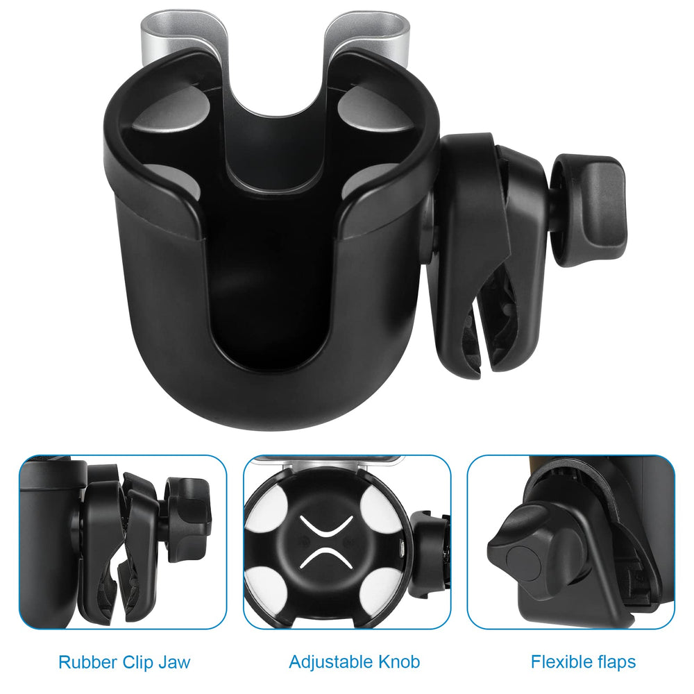 Accmor rotatable clamp fits various rod sizes for universal compatibility.