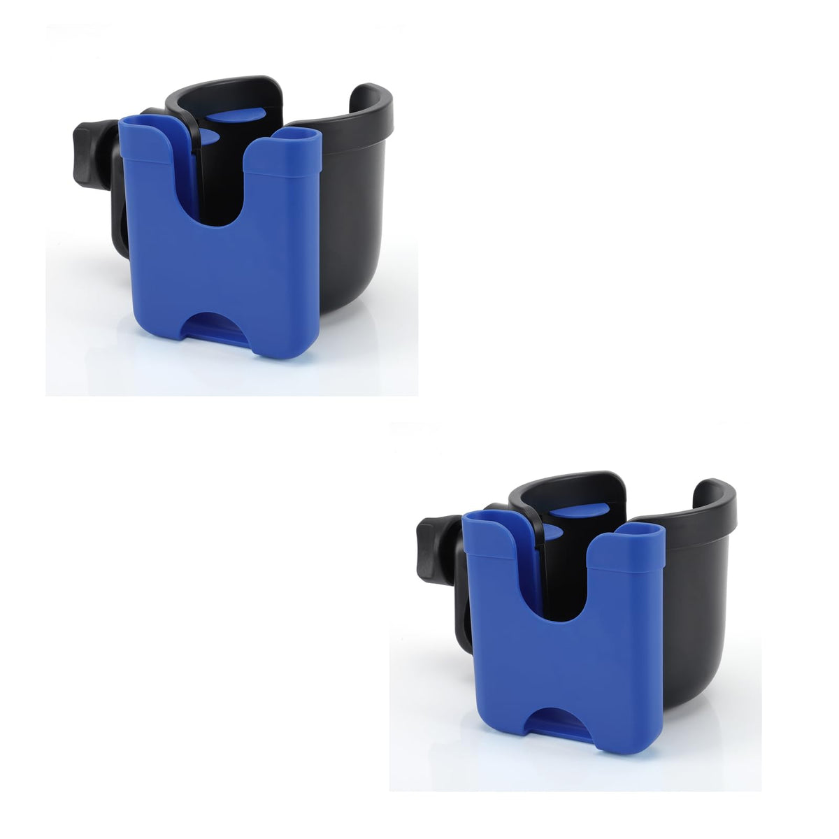 Accmor stroller cup holder with phone attachment keeps drinks and calls handy.