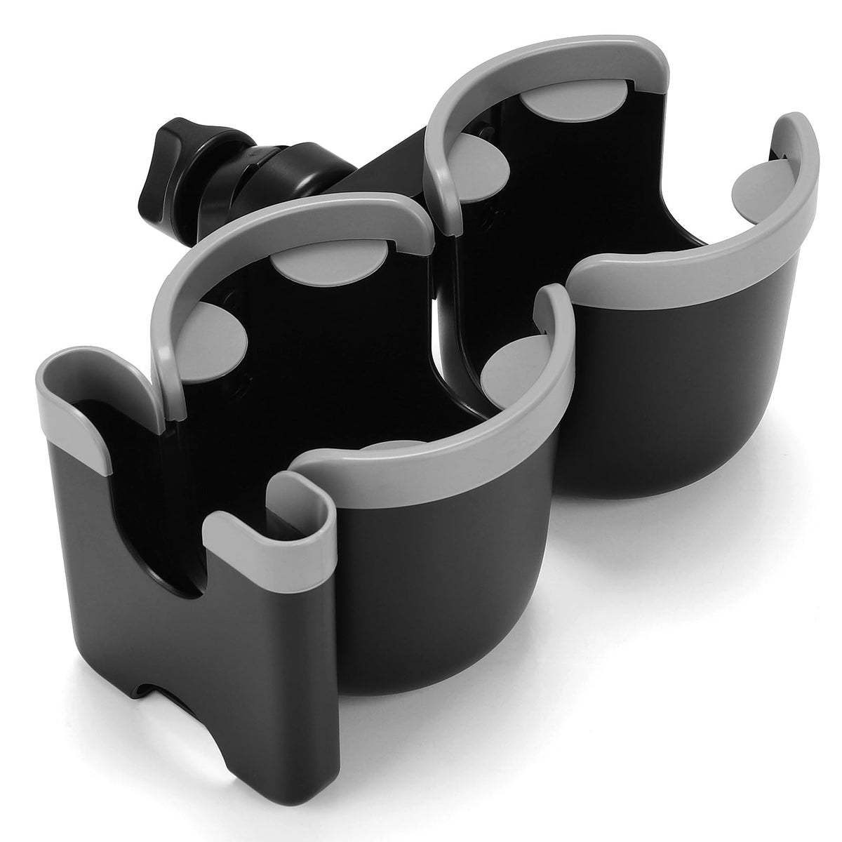 Accmor stroller cup holder with phone clip keeps drinks and device within reach.