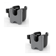 Accmor stroller cup holder with phone holder attached to a stroller handle for easy access