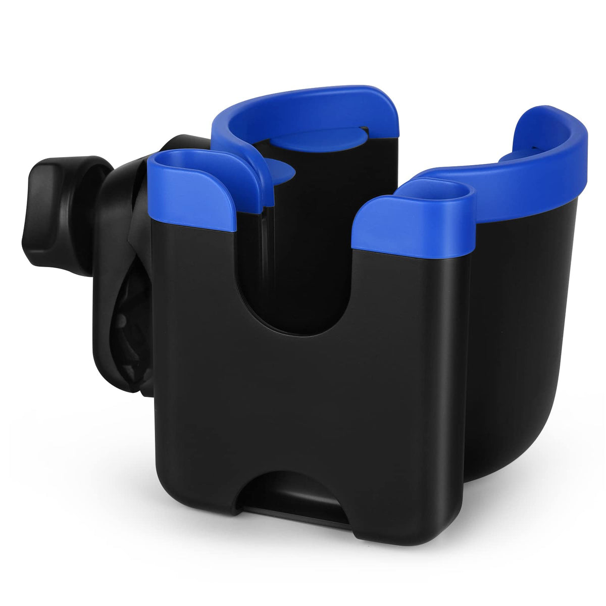 Accmor stroller cup holder with phone keeps drinks and calls within reach.