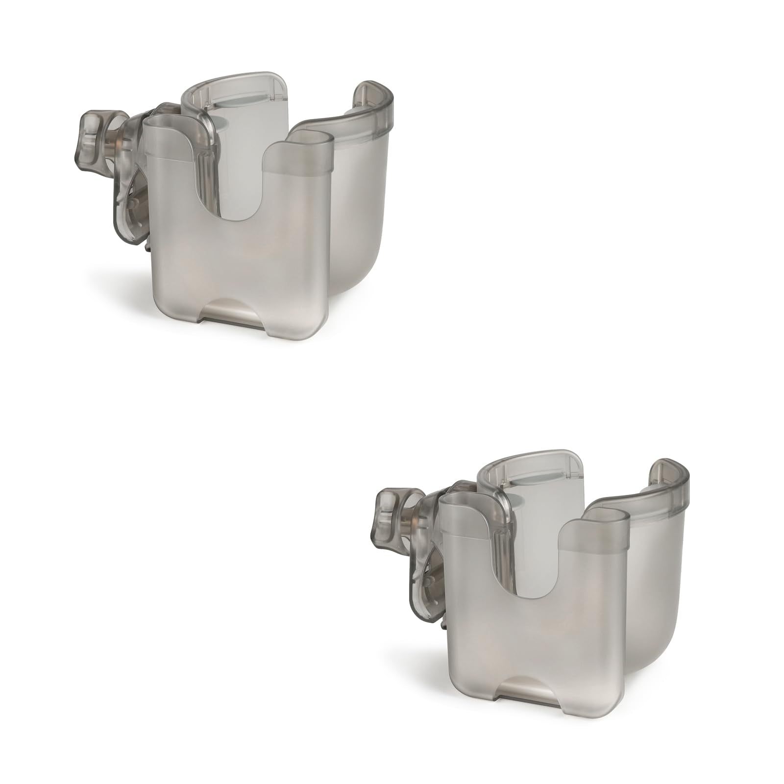 Accmor stroller cup holder with phone clip keeps drinks and devices within reach.