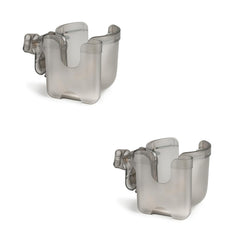 Accmor stroller cup holder with phone clip keeps drinks and devices within reach.