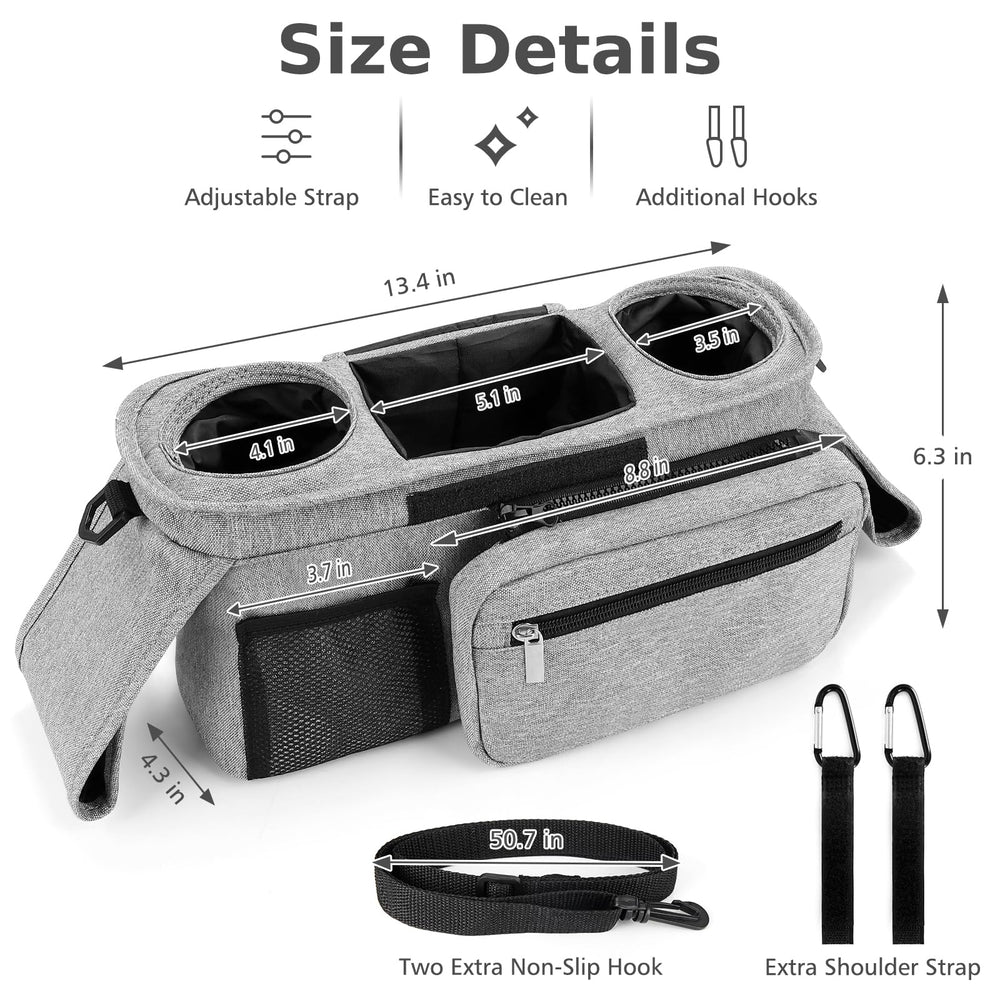 Lightweight, compact carry option for Accmor stroller organizer
