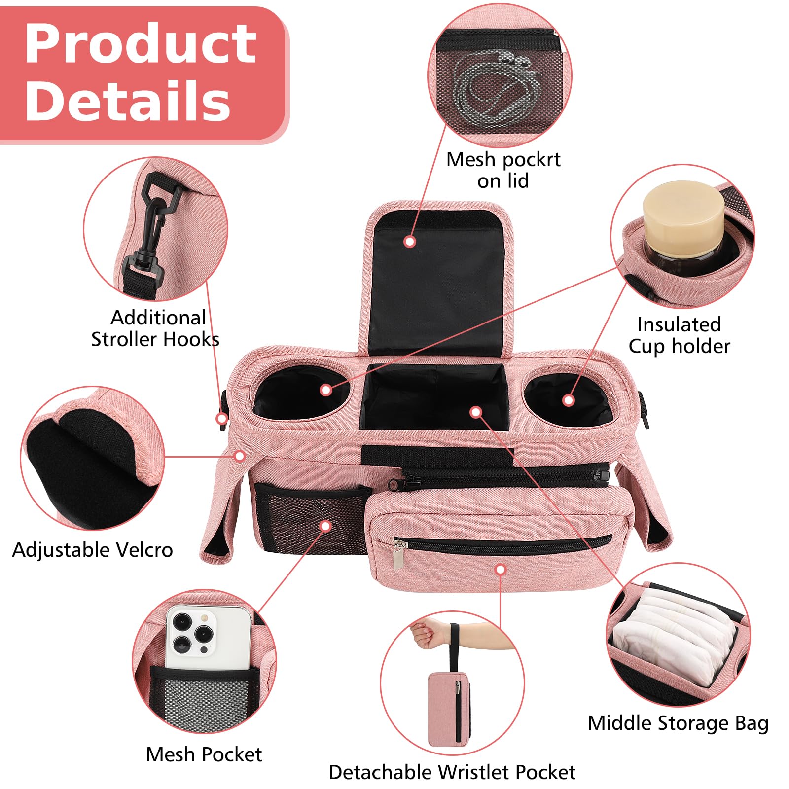 Accmor wristband pocket enables easy access during strolls.