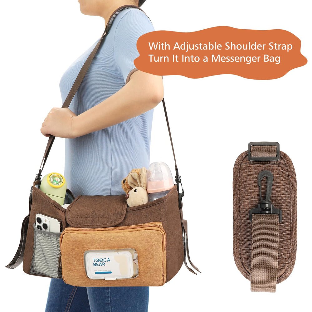 Accmor organizer mesh pocket keeps your phone within easy reach.