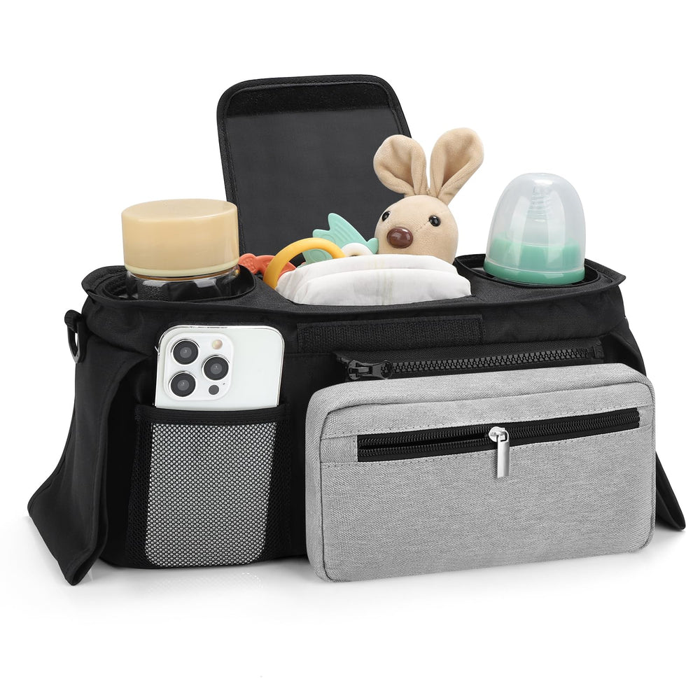 Accmor stroller organizer with shoulder strap for hands-free carrying during errands