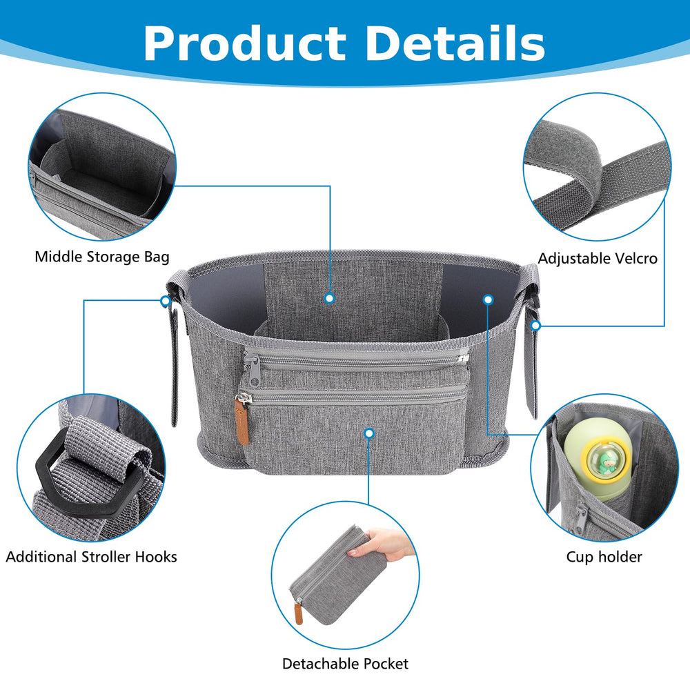 Accmor organizer side cup holders for bottles and drinks.