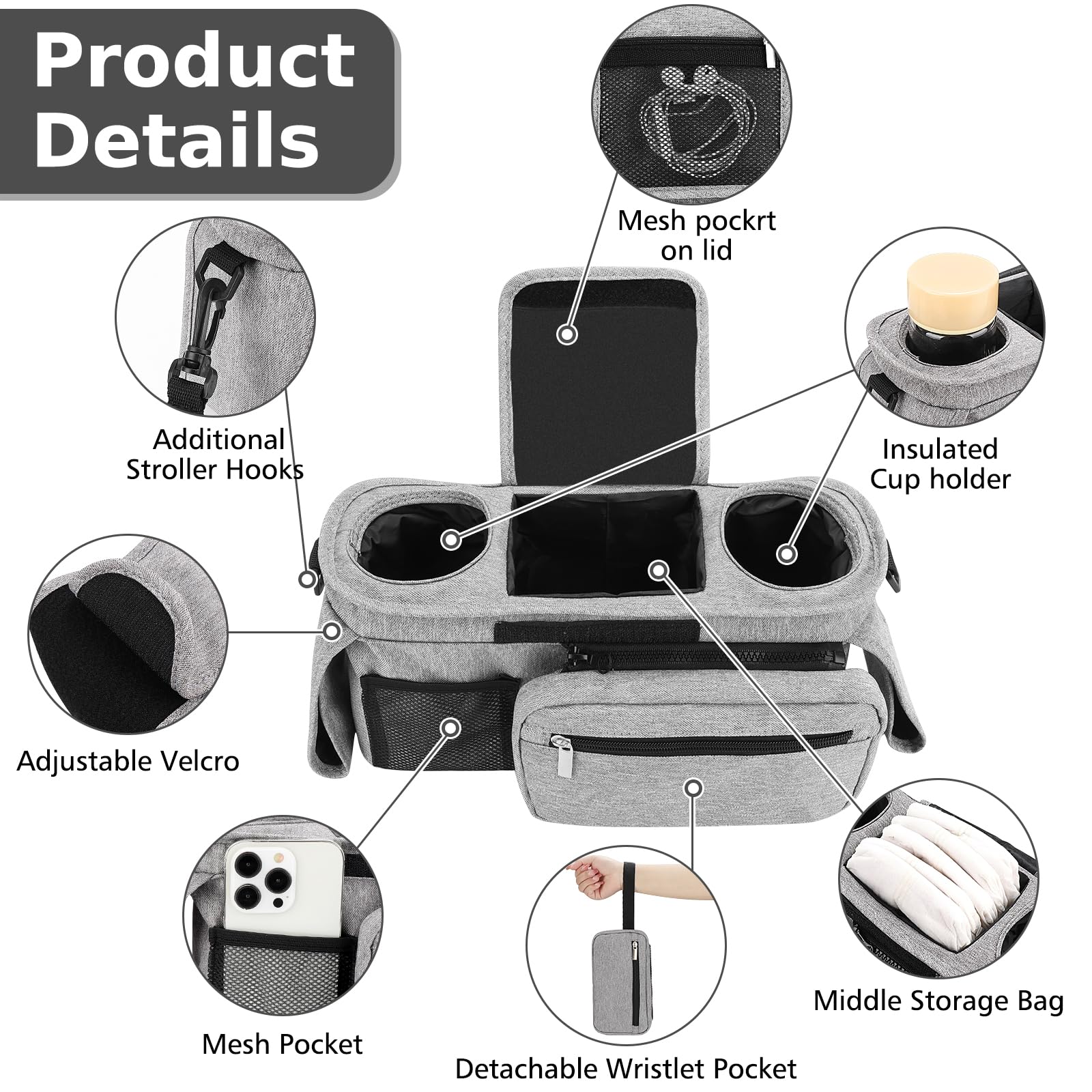 Detachable wristband pocket secures phone during outings