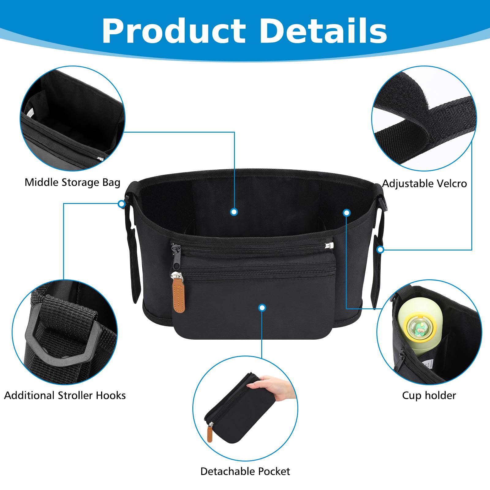 Accmor zipper phone pocket keeps your device secure during strolls.
