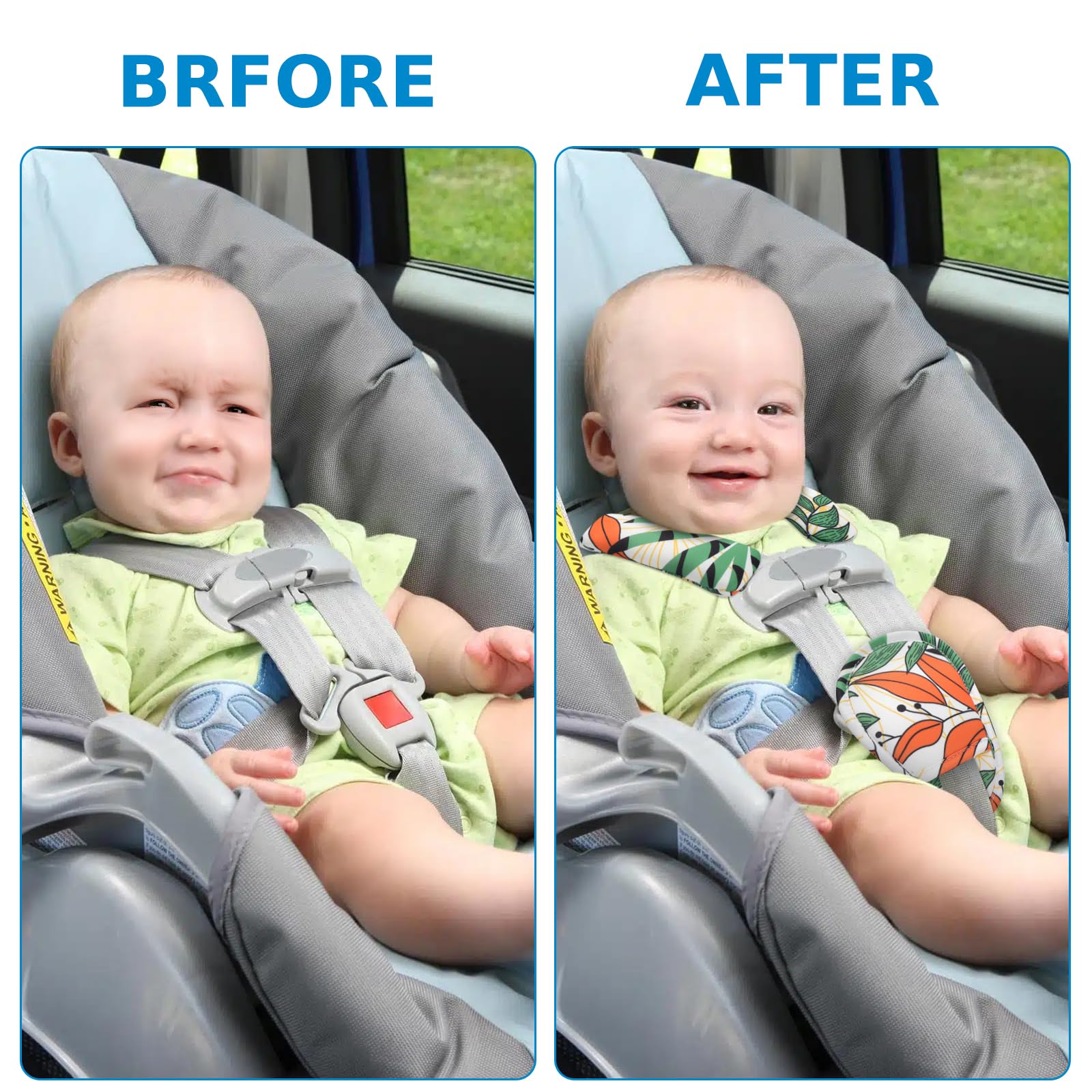 Accmor strap pad on a stroller strap used with a baby carrier for added comfort.