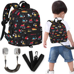 Accmor toddler backpack harness with excavator pattern for secure supervision.