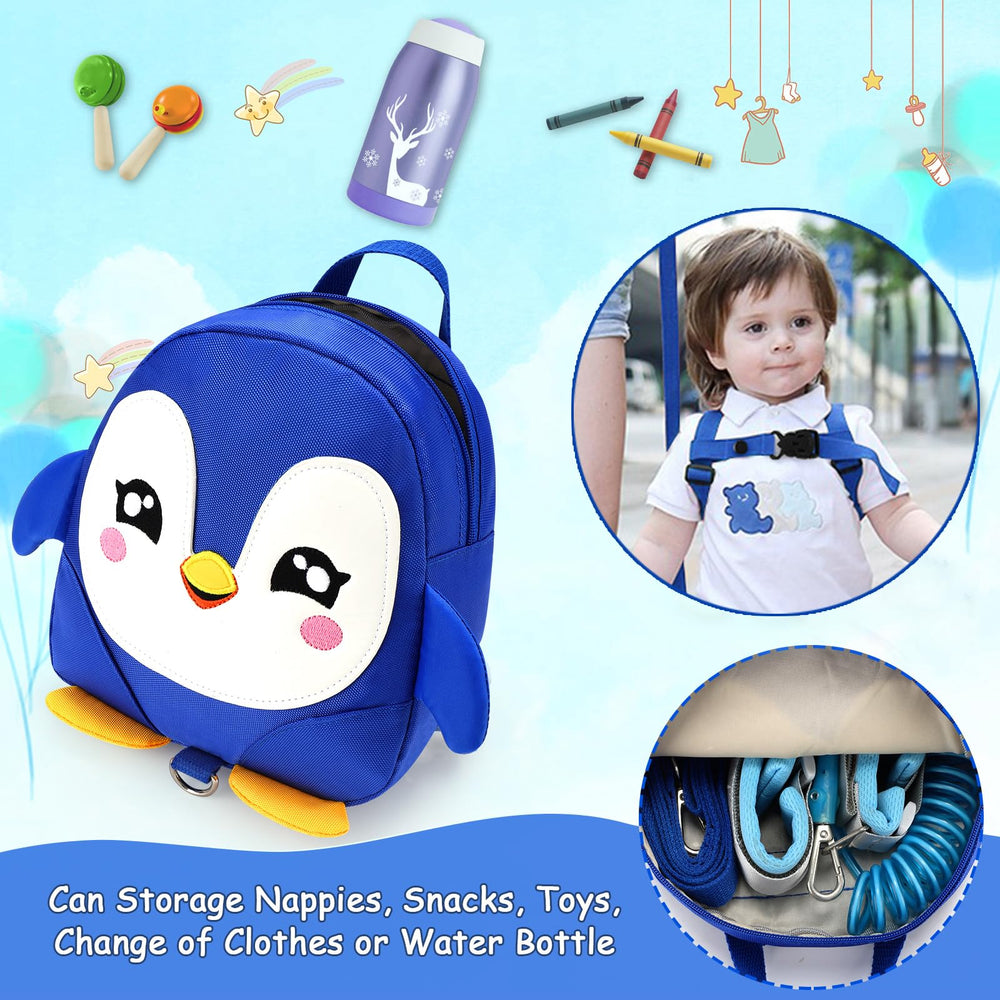 Accmor penguin backpack worn as a backpack, highlighting independence.