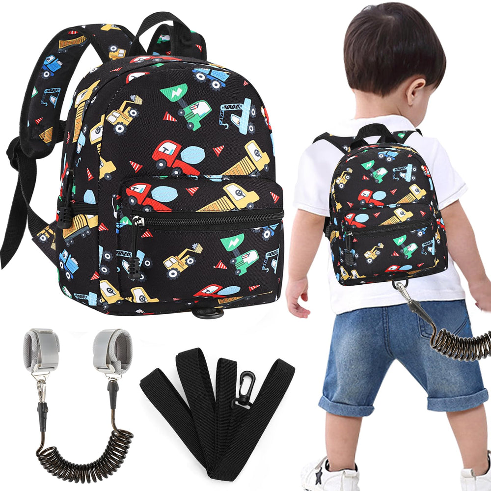Accmor toddler harness backpack with excavator pattern for safe, independent exploration