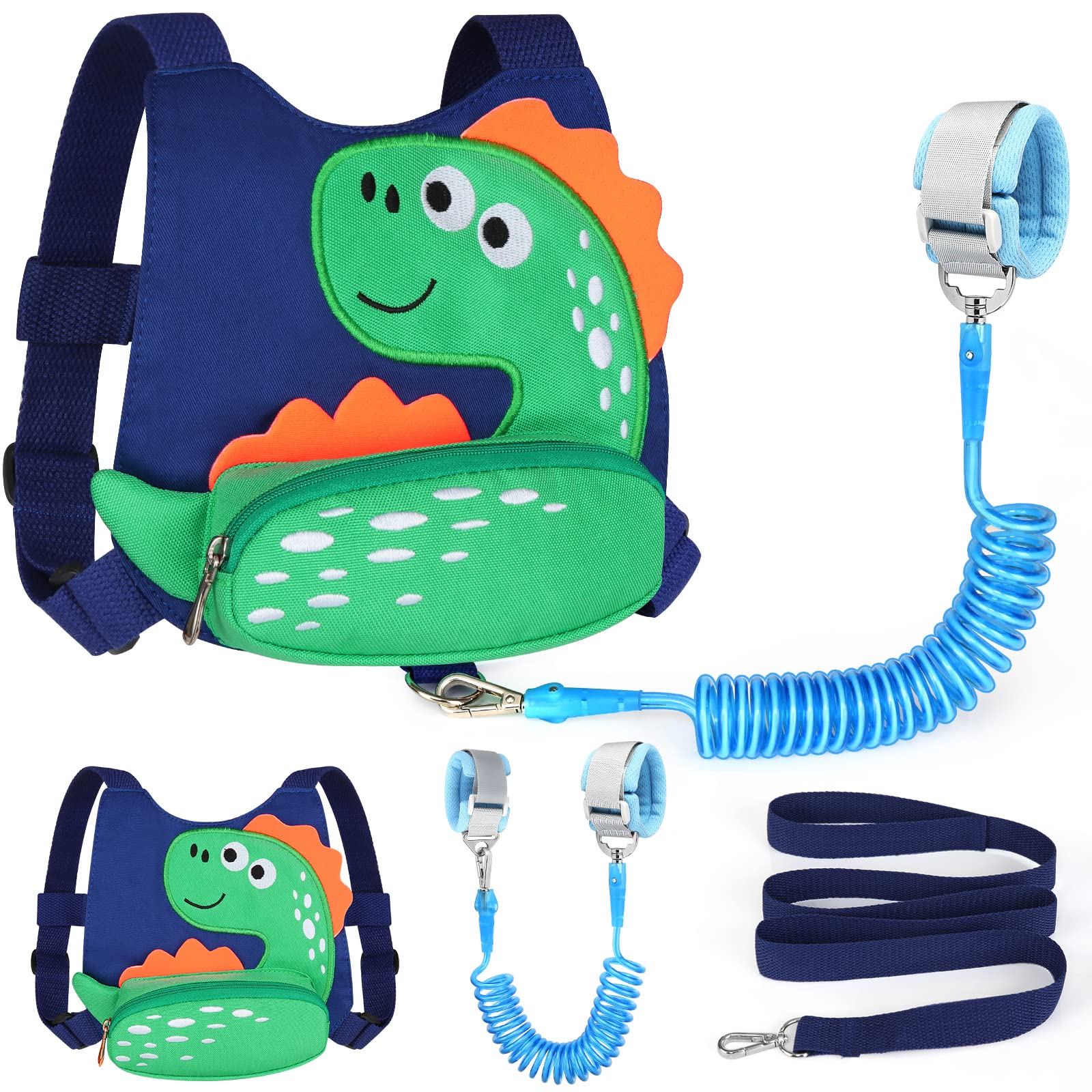 Accmor toddler harness with dinosaur pattern for secure outdoor adventures