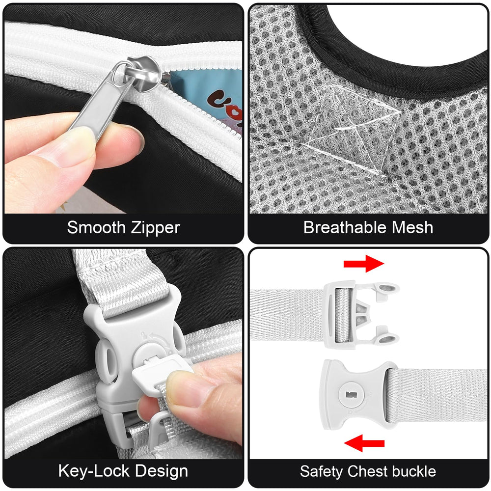Accmor toddler harness collapsible pocket provides snack space and portability.