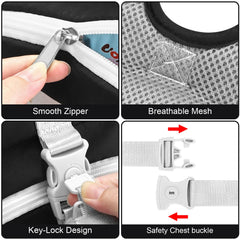 Accmor toddler harness collapsible pocket provides snack space and portability.