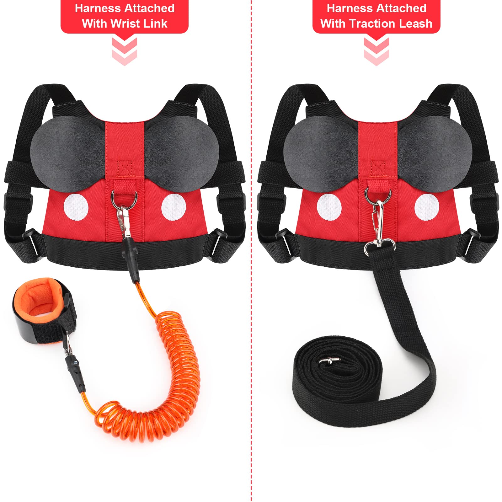 Accmor toddler leash harness adjustable straps ensure comfortable fit for ages 1–5