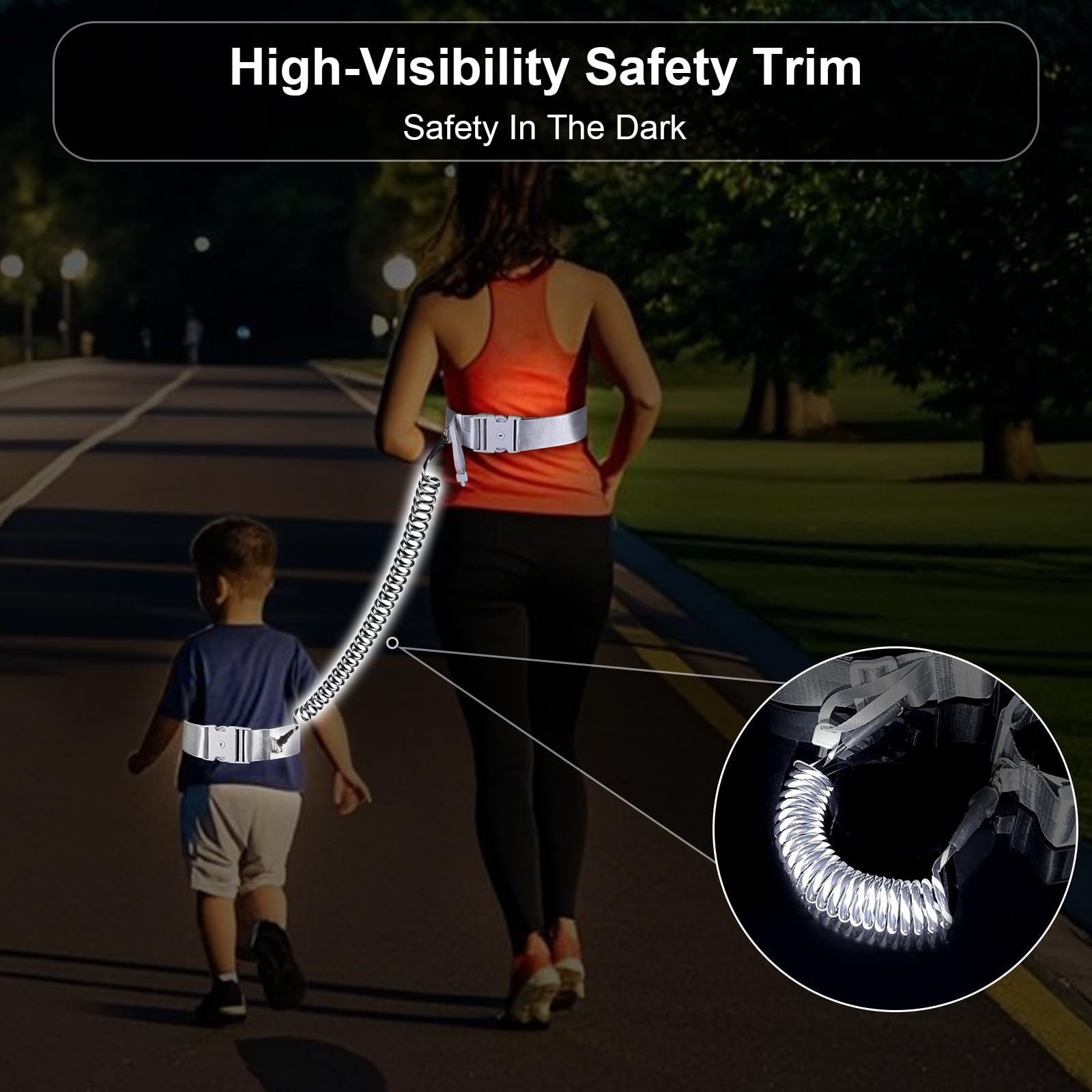 Accmor adjustable-fit belt adapts to adult and child comfort.