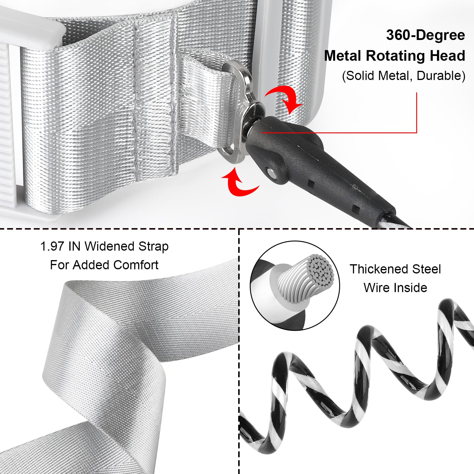 Accmor anti-lost link in stainless steel keeps connections secure.