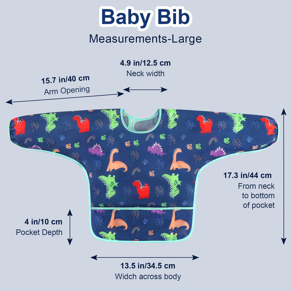Compact, travel-friendly Accmor long sleeve bib ready for daycare or outings.
