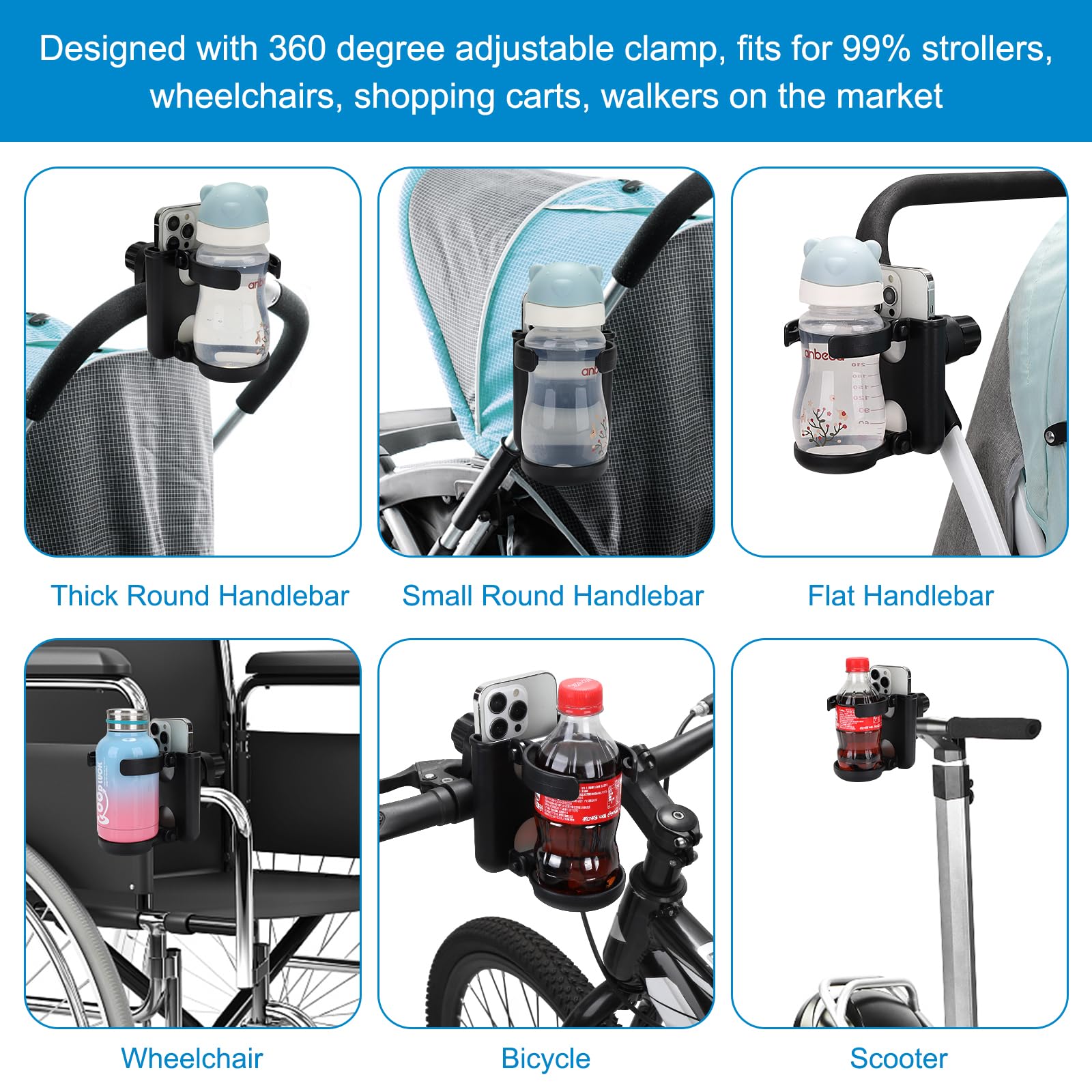 Accmor universal compatibility on walkers and wheelchairs for convenient access