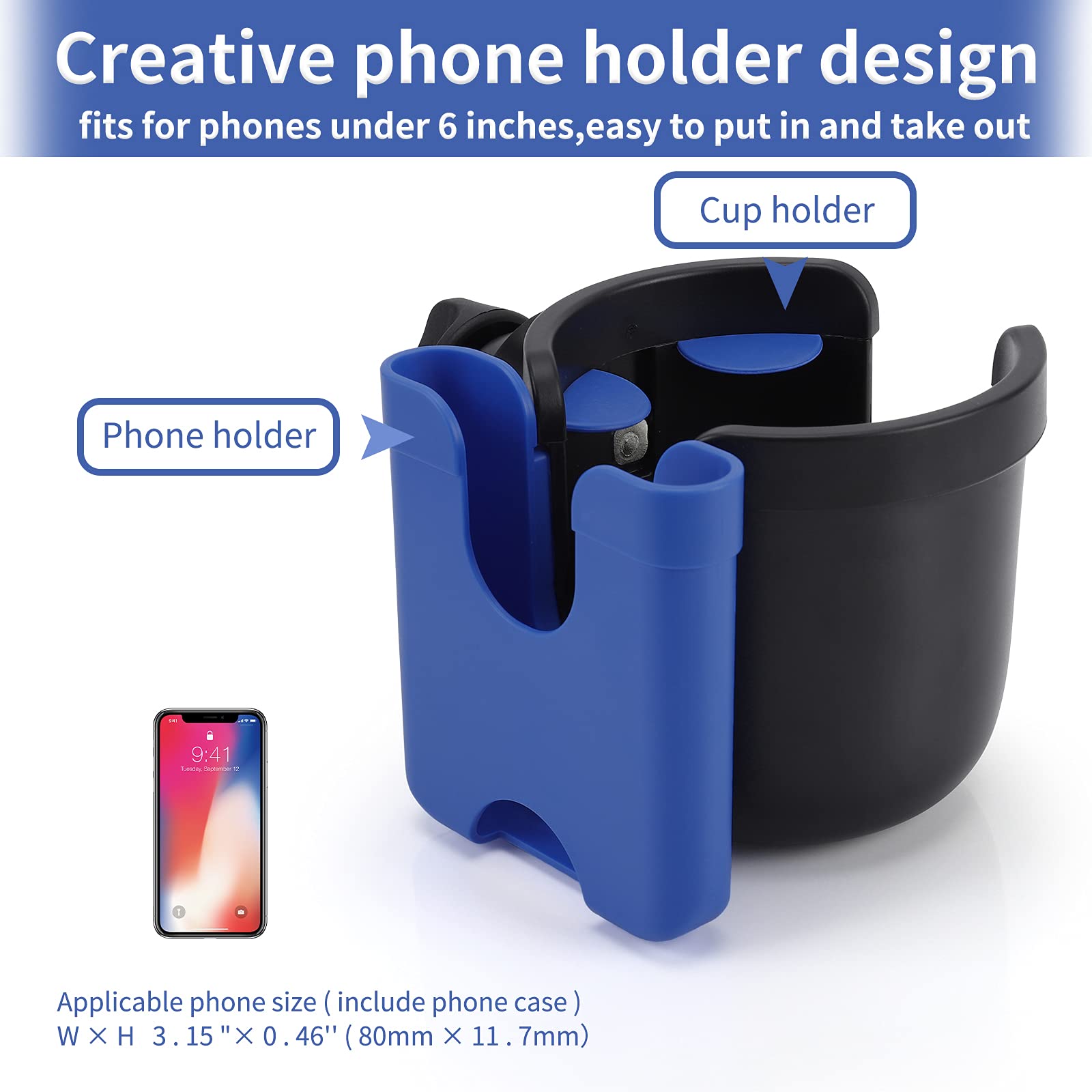 Accmor universal cup holder rotates 360 degrees for flexible mounting