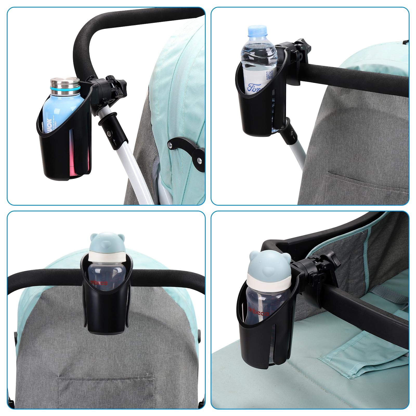 Accmor universal cup holder fits many brands and bottle sizes.