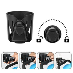 Accmor universal cup holder clip-adjustment clamps firmly on different stroller rods.
