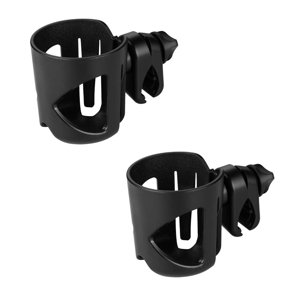 Accmor universal cup holder clip secures to stroller handles for easy bottle access.