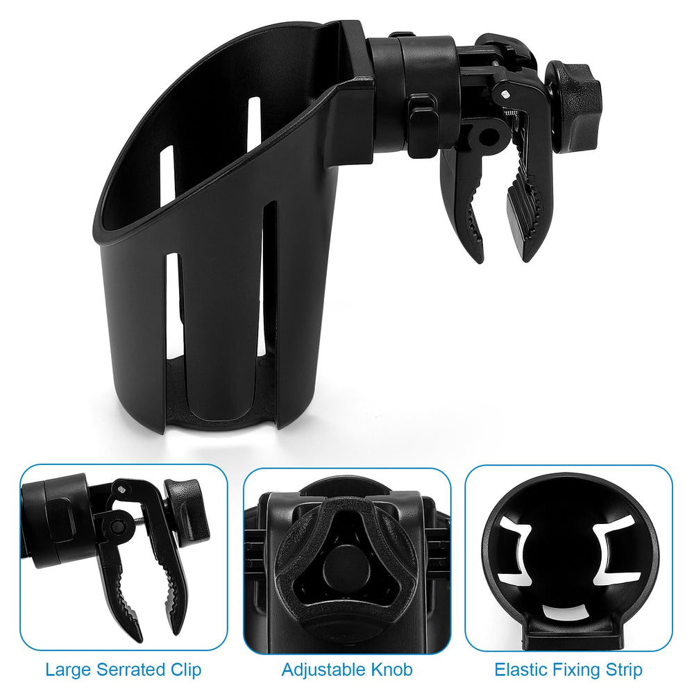 Accmor universal cup holder with wide opening fits bottles up to 85 mm.