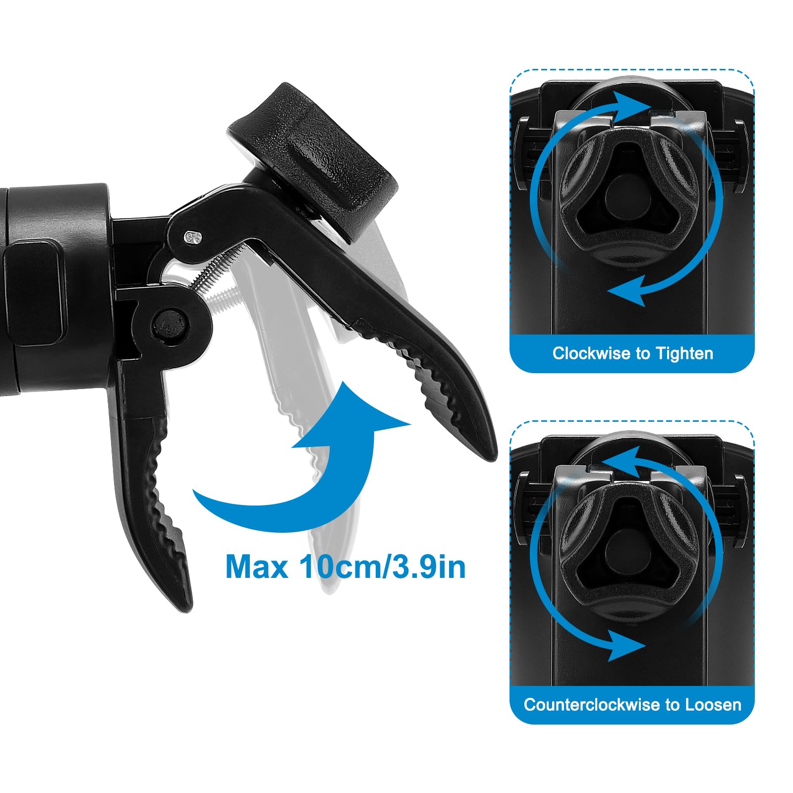 Accmor universal cup holder attached to wheelchair handle for easy reach.