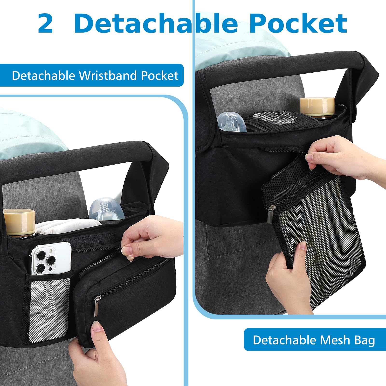 Accmor easy installation feature lets you attach the organizer quickly