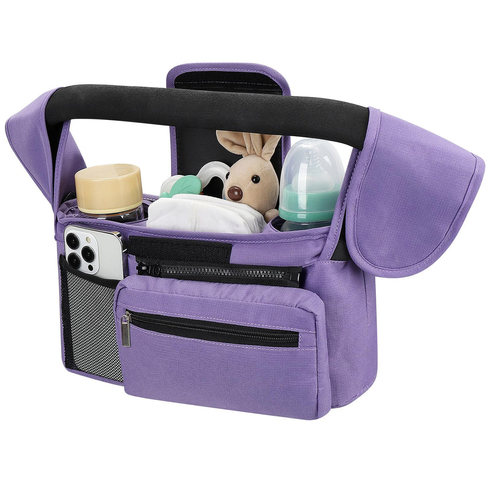 Accmor universal stroller organizer with insulated cup holders keeps drinks cool or warm